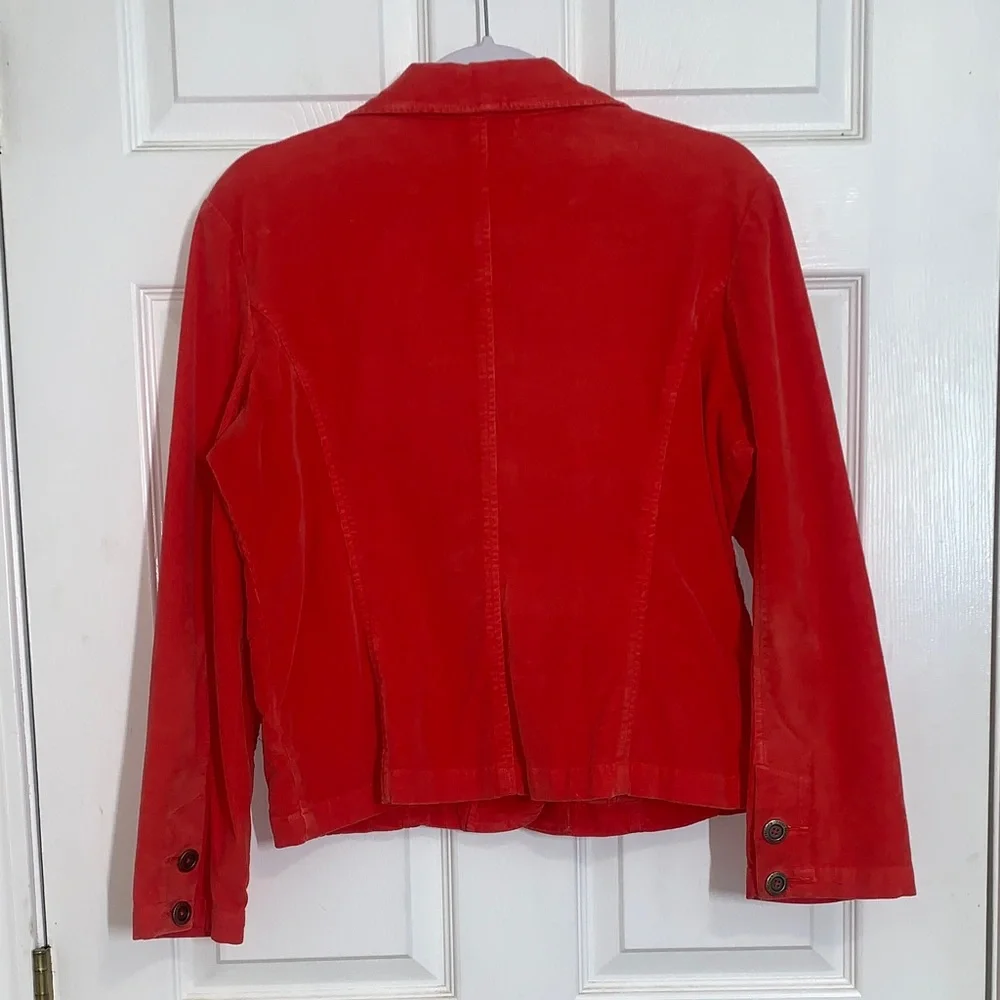 Fresh Produce Orange/Coral Corduroy Blazer Jacket